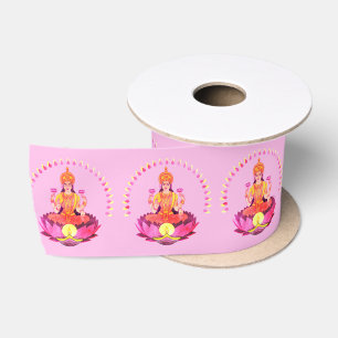 Ruban En Satin Happy Diwali - Deepalavi Lakshmi Goddess 1