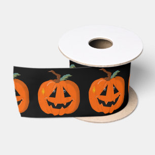 Ruban En Satin Happy Halloween Jack-o'-lantern Illustration Art
