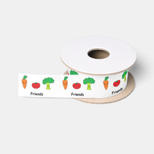 Ruban En Satin Heureux amis de légumes