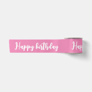 Ruban En Satin "heureux anniversaire" couleur rose