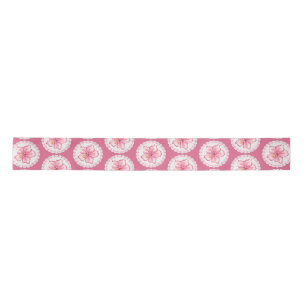 Ruban En Satin Hibiscus & dentelle PINK