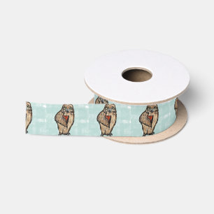 Ruban En Satin Hibou sage