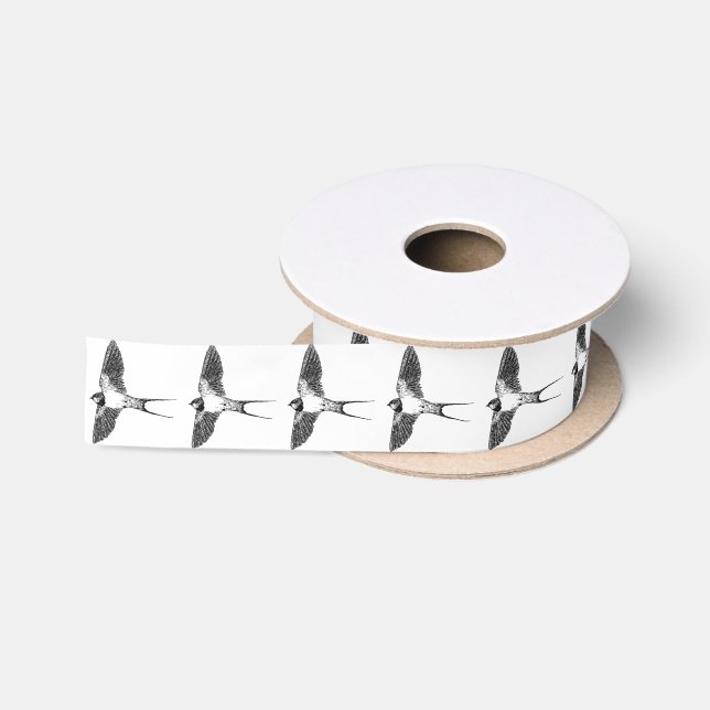 Ruban En Satin Hirondelle de grange (Bobine)