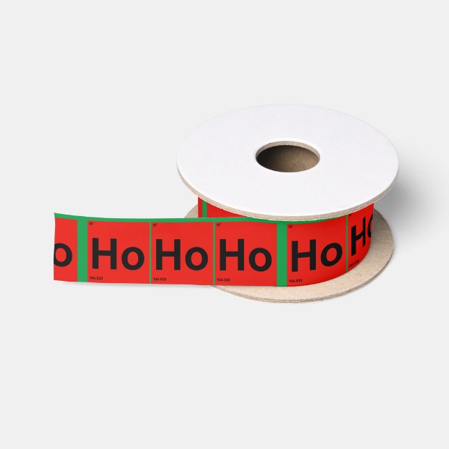 Ruban En Satin Ho Ho Ho Père Noël (Bobine)