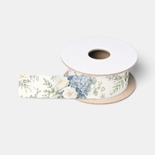 Ruban En Satin Hydrangea Bleu Poussiéreux Rose Blanche Crème Flor