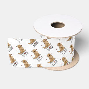 Ruban En Satin I Love Goldens - I Love Golden Retrievers