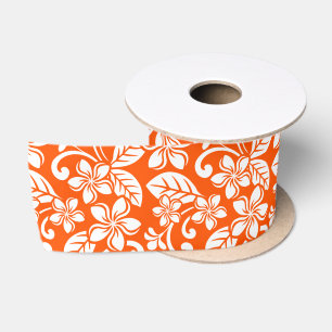 RUBAN EN SATIN ÎLE PLUMERIA (TRÈS ORANGE) SATIN RIBBON