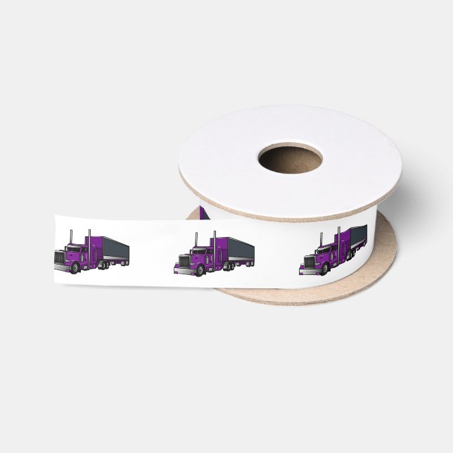 Ruban En Satin Illustration de camion semi-remorque (Bobine)