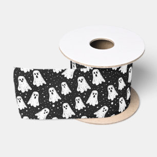 Ruban En Satin Illustration de gribouillis mignon noir et blanc