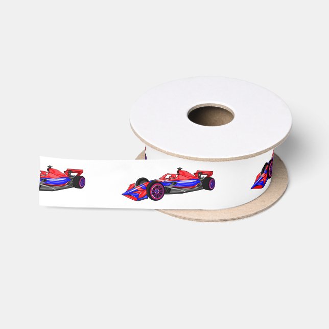 Ruban En Satin Illustration de voiture de course professionnelle (Bobine)
