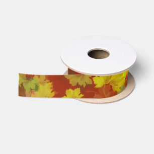 Ruban En Satin Illustration Feuilles d'automne