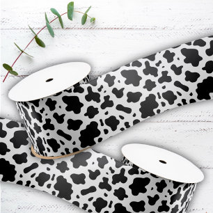 Ruban En Satin Imprimer Vache de ferme de campagne