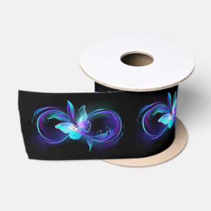 Ruban En Satin Infinité brillante avec papillon magique