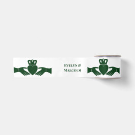 Ruban En Satin Irlandais Claddagh Ring Simple Graphic Green Maria