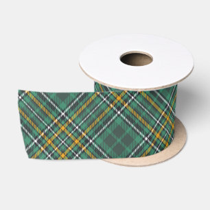 Ruban En Satin Irlandais National Tartan Plaid Motif