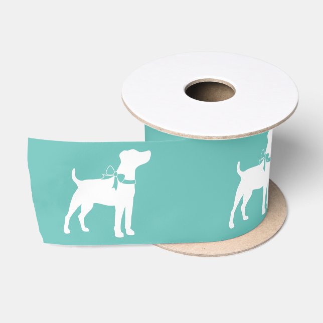Ruban En Satin Jack Russell Chien Terrier Puppy (Bobine)