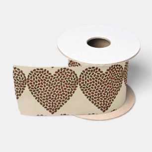 Ruban En Satin J'adore le ruban café