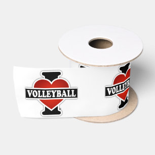 Ruban En Satin J'aime le volleyball