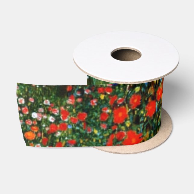 Ruban En Satin Jardin agricole avec tournesols (Bobine)