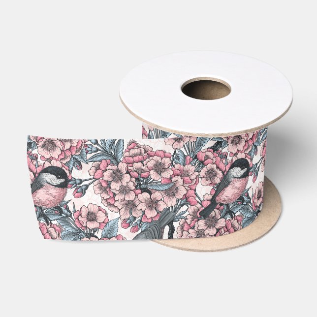 Ruban En Satin Jardin aux cerisiers (Bobine)