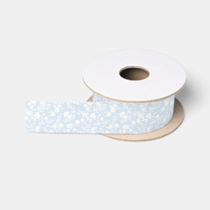Ruban En Satin Jardin Botanique Neutre - Bleu Poudre