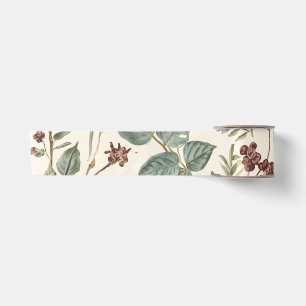 Ruban En Satin Jardin de cottage floral botanique vintage