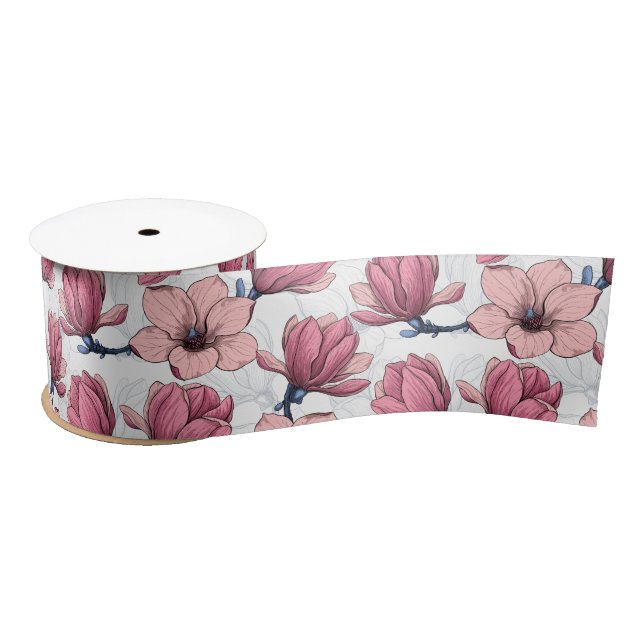 Ruban En Satin Jardin de Magnolia 2 (Bobine)
