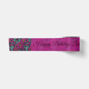 Ruban En Satin Jardin de marguerites Anniversaires d'adultes pour