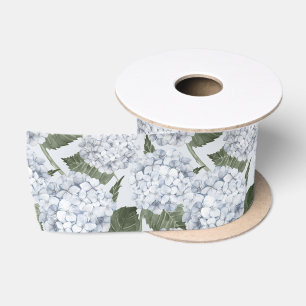 Ruban En Satin Jardin Floral d'Hydrangea Bleue