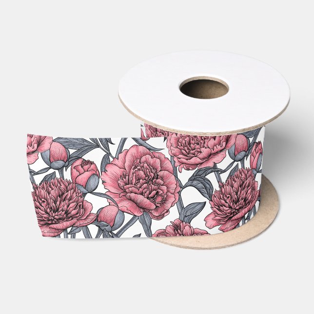 Ruban En Satin Jardin rose (Bobine)