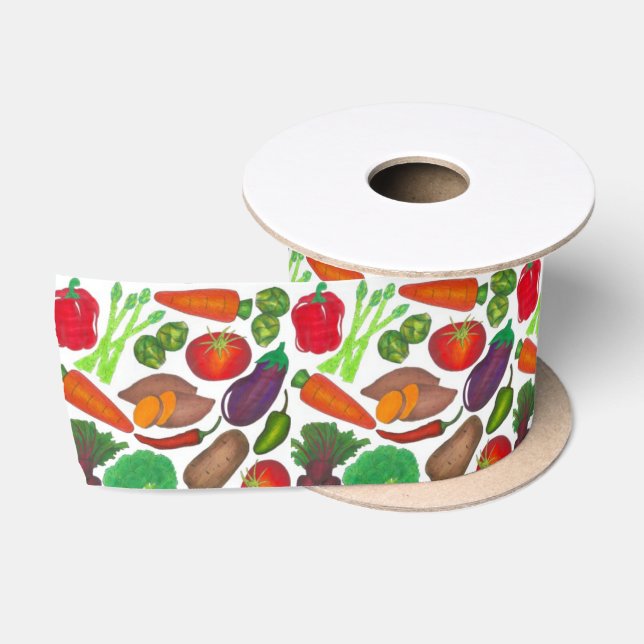 Ruban En Satin Jardin végétal Produire Légumes de marché écologiq (Bobine)