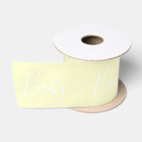 Jaune Bébé Script Baby shower élégant