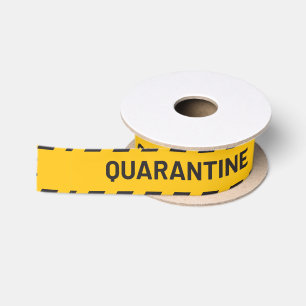 Ruban En Satin Jaune de la bande de mise en quarantaine