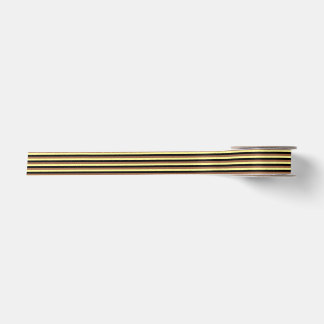 Ruban En Satin Jaune pâle, noir et Brown rayures