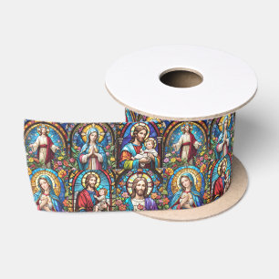 Ruban En Satin Jésus Christ Mary & Joseph Christian Stainverre
