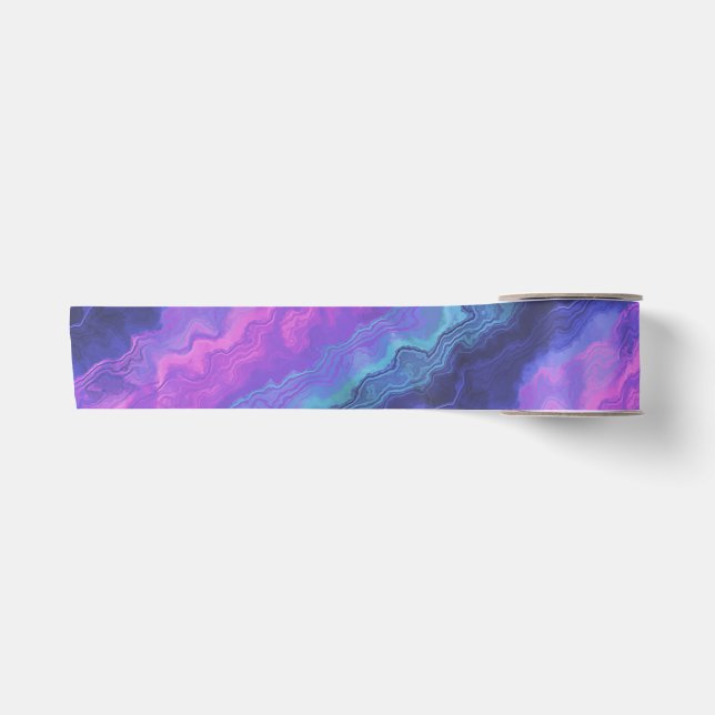 Ruban En Satin jeweltone agate ombre :  (Devant)