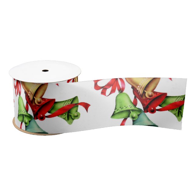 Ruban En Satin Jingle Bells (Bobine)