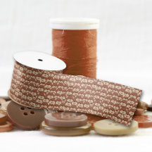 Joli Brown visage ours sans couture Motif