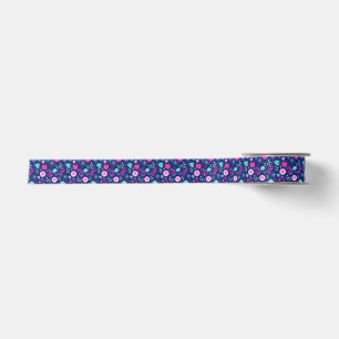 Ruban En Satin Joli motif floral de fond