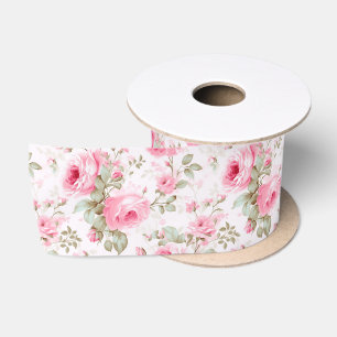 Ruban En Satin Joli Rose peint en rose