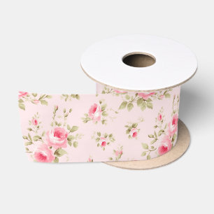 Ruban En Satin Joli Rose peint en rose
