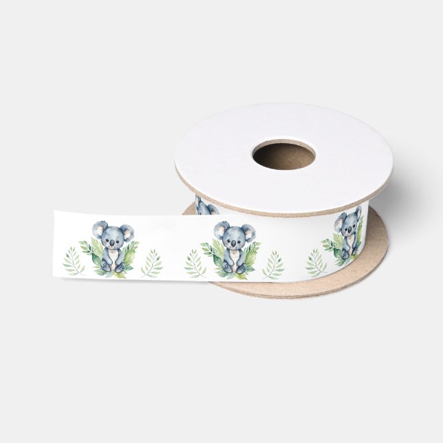Ruban En Satin Jolie aquarelle Wild Koala (Bobine)