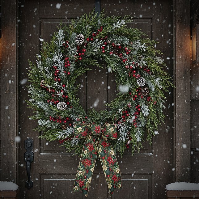 Ruban En Satin Jolie chinoiserie de Noël florale (Créateur téléchargé)