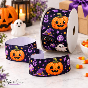 Ruban En Satin Jolie décoration d'Halloween Citrouille Fantôme Ch