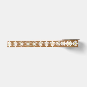 Ruban En Satin Jolies marguerites blanches avec centres de citron