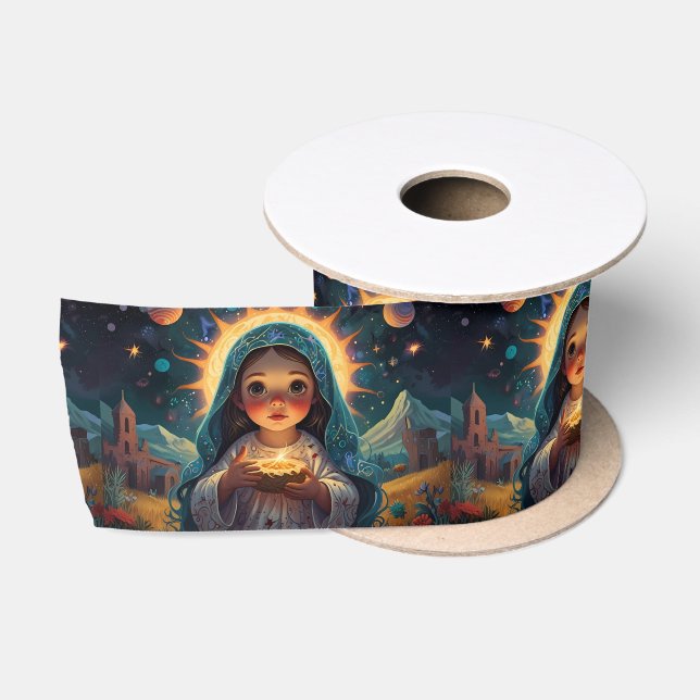 Ruban En Satin Joyeuse fête de Noël (Bobine)