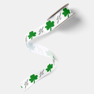 Ruban En Satin Joyeuse Saint-Patrick Shamrocks 1.5"