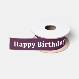 Ruban En Satin Joyeux Anniversaire Nom personnalisé Personnalisé