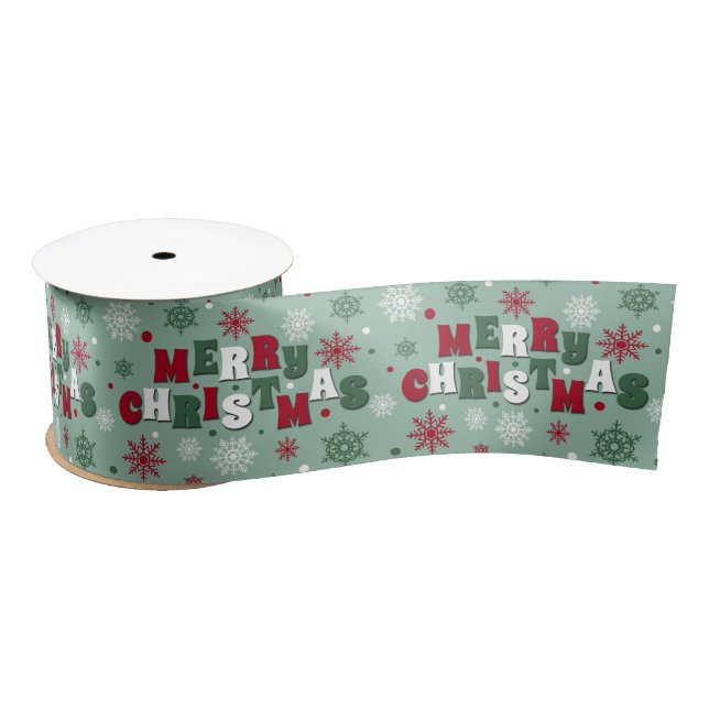 Ruban En Satin Joyeux Noël (Bobine)