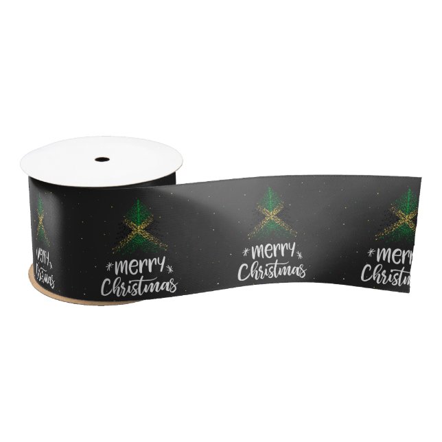 Ruban En Satin Joyeux Noël avec drapeau jamaïcain (Bobine)
